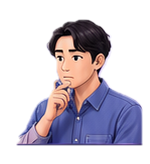 不安そうな男性